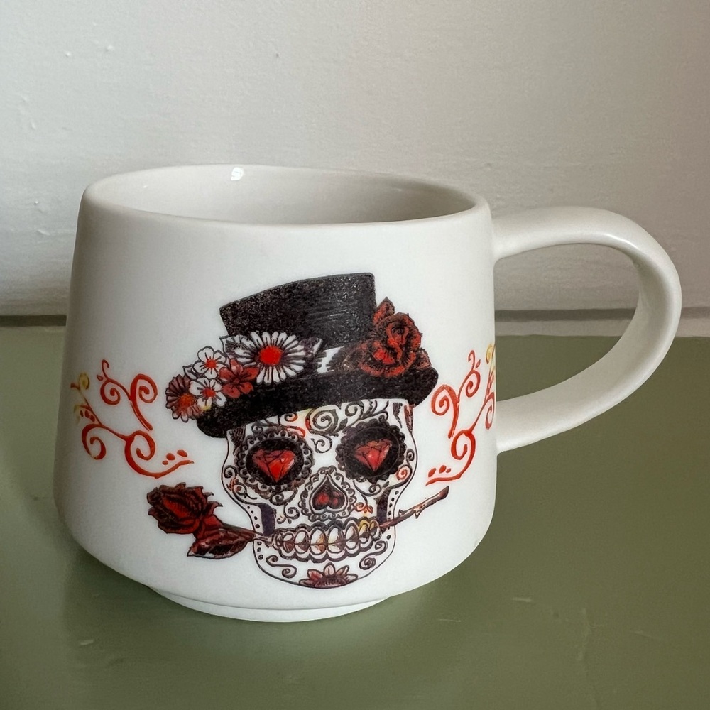 YOU'VE BEEN POISONED Ceramic Coffee Cup by Cypress Co. Sugar‎ Skull Halloween